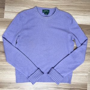Vintage lavender / periwinkle cashmere Ralph Lauren cashmere sweater